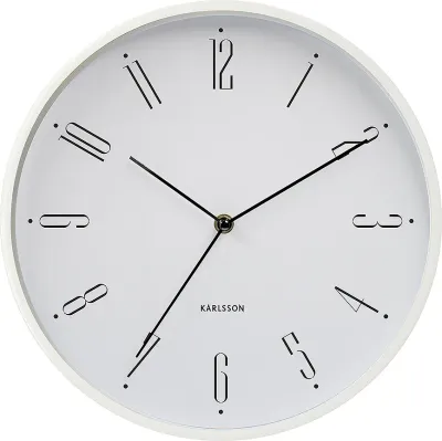 Настенные часы Karlsson Regal Numbers, пластик, 30 см, белые