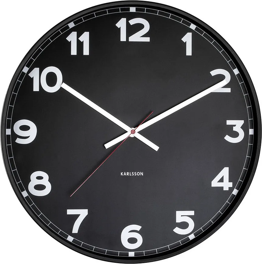 Настенные часы karlsson new classic, металл, белые · арт. fabr KA5847BK