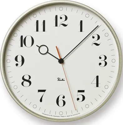 Настенные часы Lemnos Riki Ring, алюминий, 25 см, белые