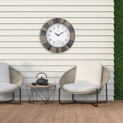Настенные часы NeXtime Aster, пластик, 43,5 см, разноцветные
