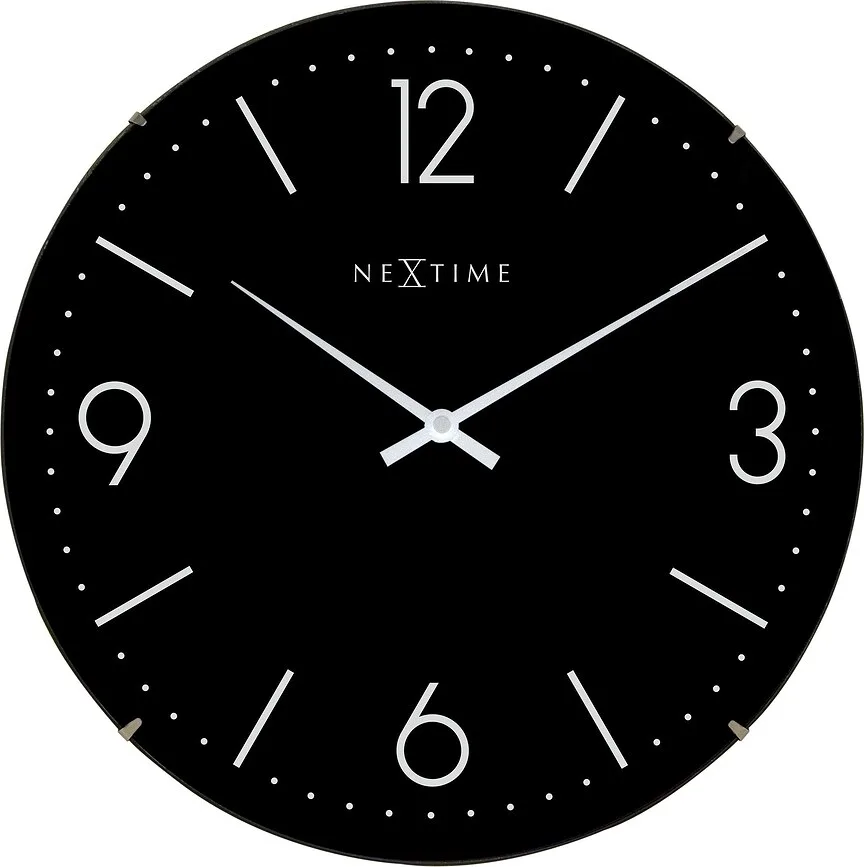 Настенные часы NeXtime Basic Dome, стекло, 35 см