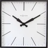 Настенные часы NeXtime Be Square, металл, 30 см, белые — фото 1
