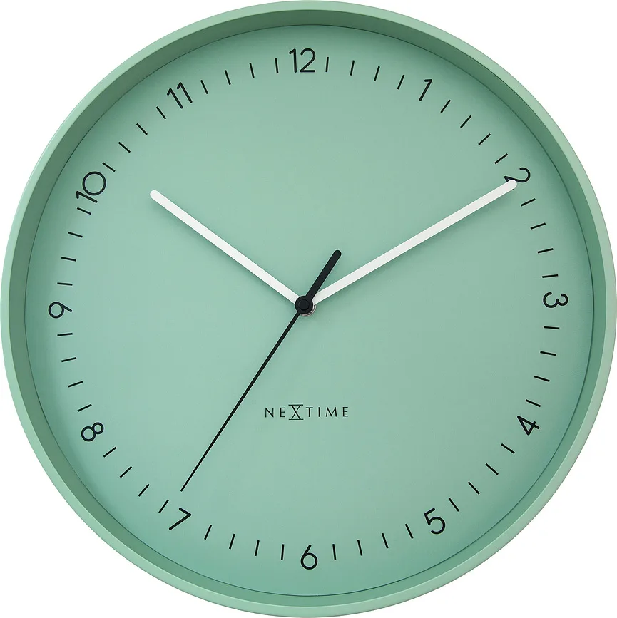 Настенные часы NeXtime Berlin L, металл, 40 см, зелёные
