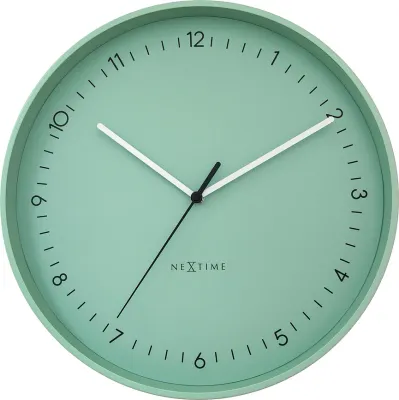 Настенные часы NeXtime Berlin L, металл, 40 см, зелёные