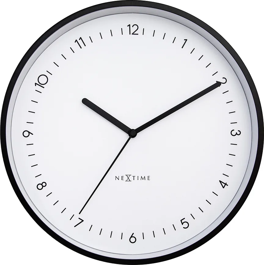 Настенные часы NeXtime Berlin, алюминий, 30 см, белые
