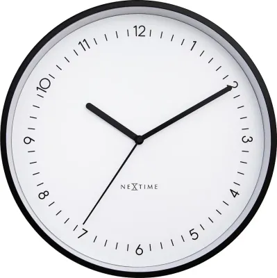Настенные часы NeXtime Berlin, алюминий, 30 см, белые