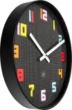 Настенные часы NeXtime Bit, пластик, 35 см, разноцветные — фото 5