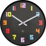 Настенные часы NeXtime Bit, пластик, 35 см, разноцветные — фото 6