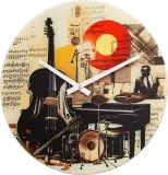 Настенные часы NeXtime Blues, стекло, 43 см, разноцветные — фото 2