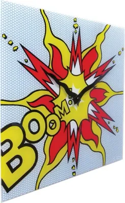 Настенные часы NeXtime Boom, стекло, 30 см, разноцветные