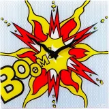 Настенные часы NeXtime Boom, стекло, 30 см, разноцветные — фото 2