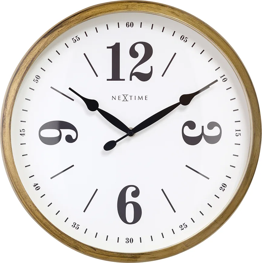 Настенные часы NeXtime Classic, металл, 39 см, белые