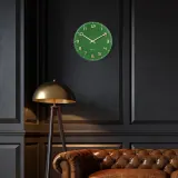 Настенные часы NeXtime Classy Medium, стекло, 40 см, зелёные — фото 1