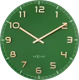 Настенные часы NeXtime Classy Medium, стекло, 40 см, зелёные — фото 3
