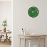 Настенные часы NeXtime Classy Medium, стекло, 40 см, зелёные — фото 4