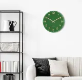 Настенные часы NeXtime Classy Medium, стекло, 40 см, зелёные — фото 6