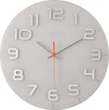 Настенные часы NeXtime Classy Round, стекло, 30 см, белые — фото 1