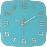 Настенные часы NeXtime Classy Square, стекло, 30 см, синие — фото 1