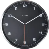 Настенные часы NeXtime Company, алюминий, 35 см, чёрные — фото 1