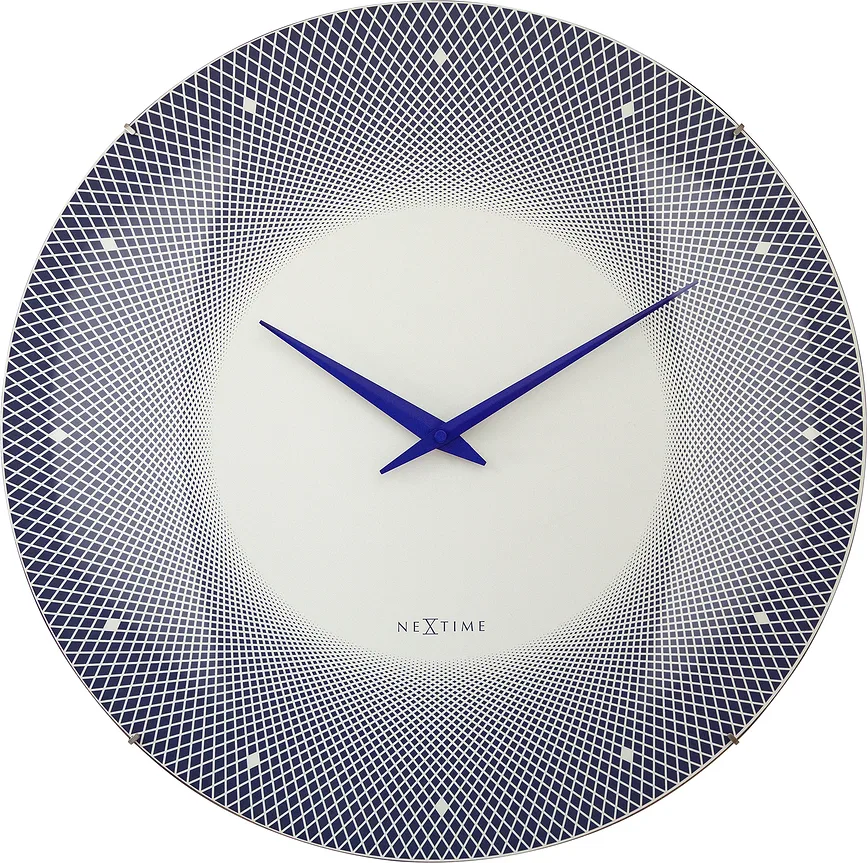 Настенные часы NeXtime Deep 50, стекло, 50 см, синие