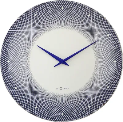 Настенные часы NeXtime Deep 50, стекло, 50 см, синие