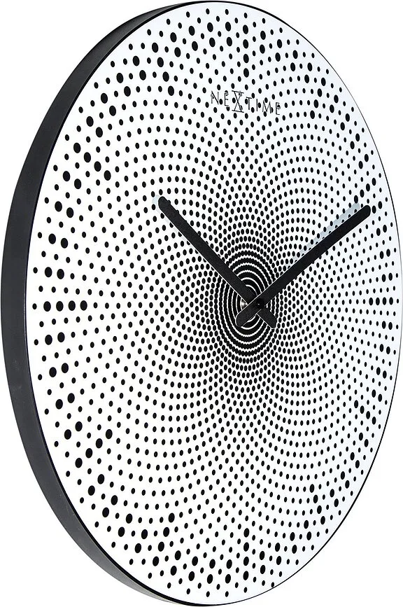 Настенные часы NeXtime Dots II, пластик, 39,5 см, белые