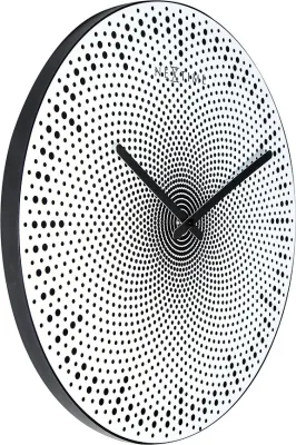 Настенные часы NeXtime Dots II, пластик, 39,5 см, белые
