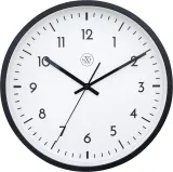Настенные часы NeXtime Easy big, пластик, 30 см, чёрные — фото 1