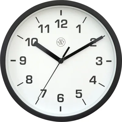 Настенные часы NeXtime Easy small, пластик, 20 см, чёрные