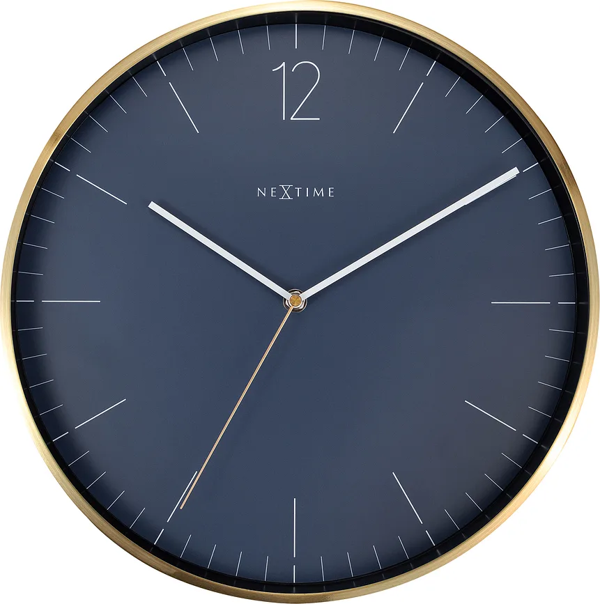 Настенные часы NeXtime Essential Gold, металл, 34 см