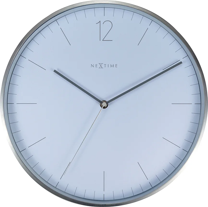 Настенные часы NeXtime Essential Silver, металл, 34 см