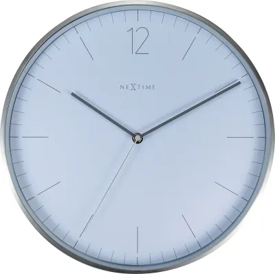 Настенные часы NeXtime Essential Silver, металл, 34 см