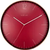 Настенные часы NeXtime Essential XXL, металл, 40 см, красные — фото 1