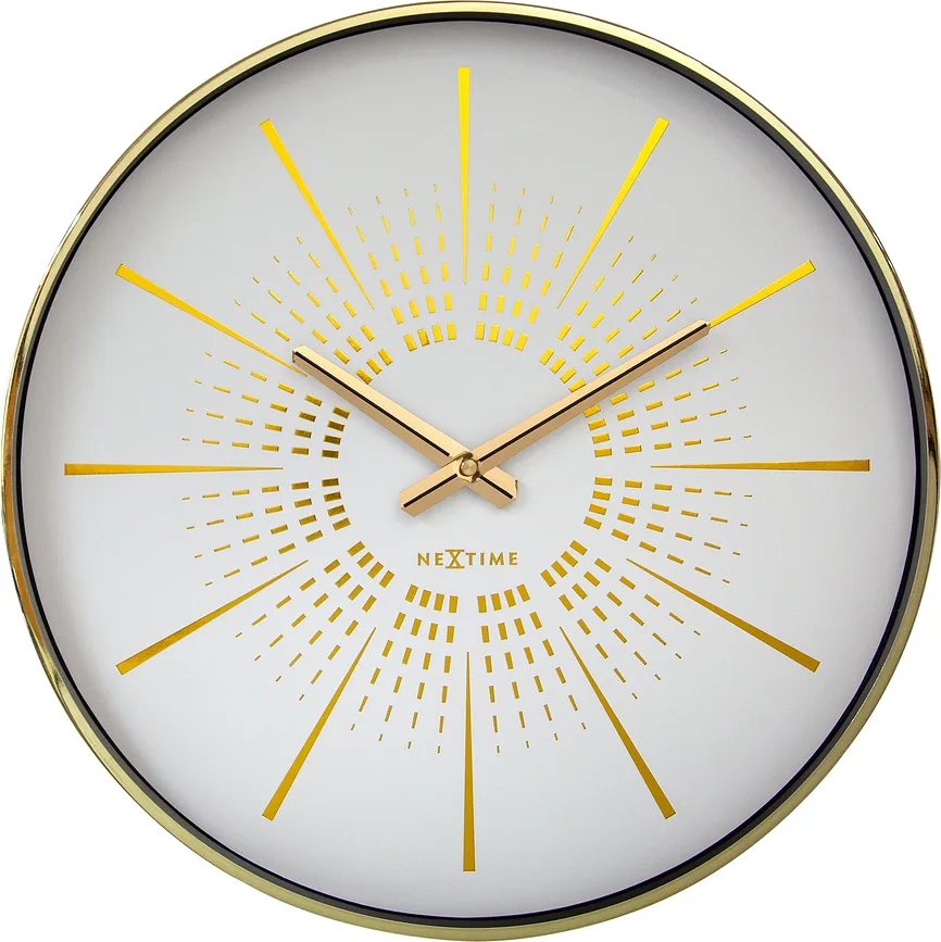Настенные часы NeXtime Excentric, металл, 40 см, белые