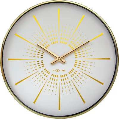 Настенные часы NeXtime Excentric, металл, 40 см, белые