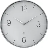 Настенные часы NeXtime Finesse Large, пластик, 51 см, серебристые — фото 1