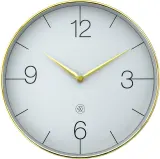 Настенные часы NeXtime Finesse, пластик, 30,5 см, серебристые — фото 1