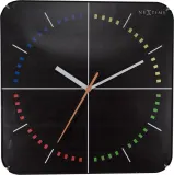 Настенные часы NeXtime Four Seasons, стекло, 30 см, чёрные — фото 4