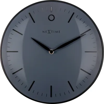 Настенные часы NeXtime Glamour Small, металл, 30 см, чёрные