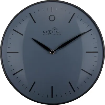 Настенные часы NeXtime Glamour, металл, 30 см, чёрные