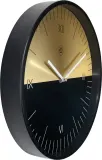 Настенные часы NeXtime Half, пластик, 30 см, чёрные — фото 2