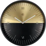 Настенные часы NeXtime Half, пластик, 30 см, чёрные — фото 3