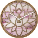 Настенные часы NeXtime Lotus, дерево, 40 см, розовые — фото 5