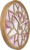 Настенные часы NeXtime Lotus, дерево, 40 см, розовые — фото 7