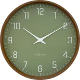 Настенные часы NeXtime Lyra, дерево, 30 см, оранжевые — фото 1