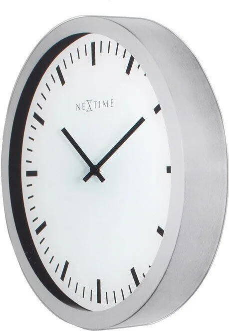 Настенные часы NeXtime Magic, металл, 25,5 35 см, серебристые