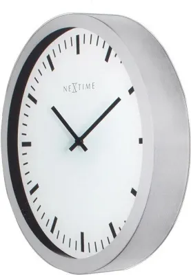 Настенные часы NeXtime Magic, металл, 25,5 35 см, серебристые