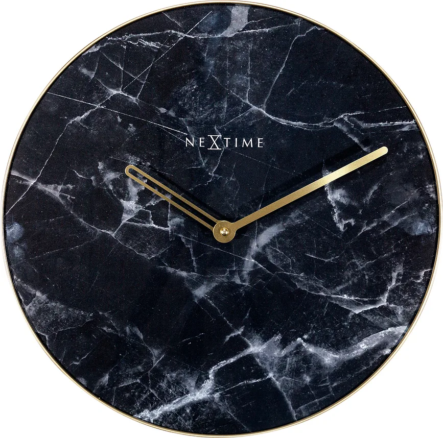 Настенные часы NeXtime Marble, металл, 40 см