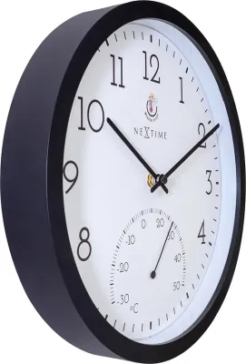 Настенные часы NeXtime Marigold, пластик, 30,5 см, чёрные