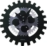 Настенные часы NeXtime Moving Gears, пластик, 35 см, чёрные — фото 1